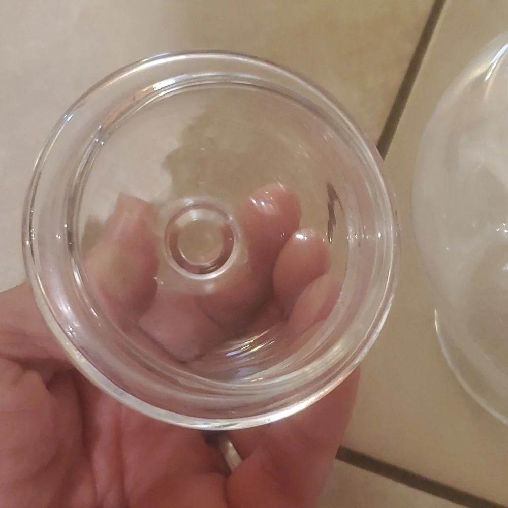 Clear Glass Apocathery Vanity Jar with Lid 7.5in